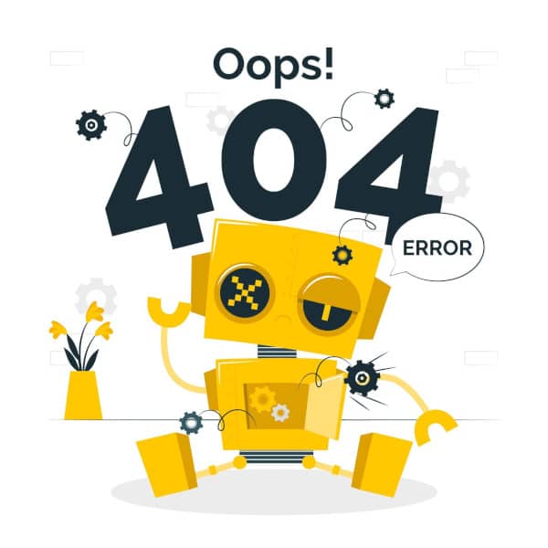 Petit robot error 404 perd ses boulons