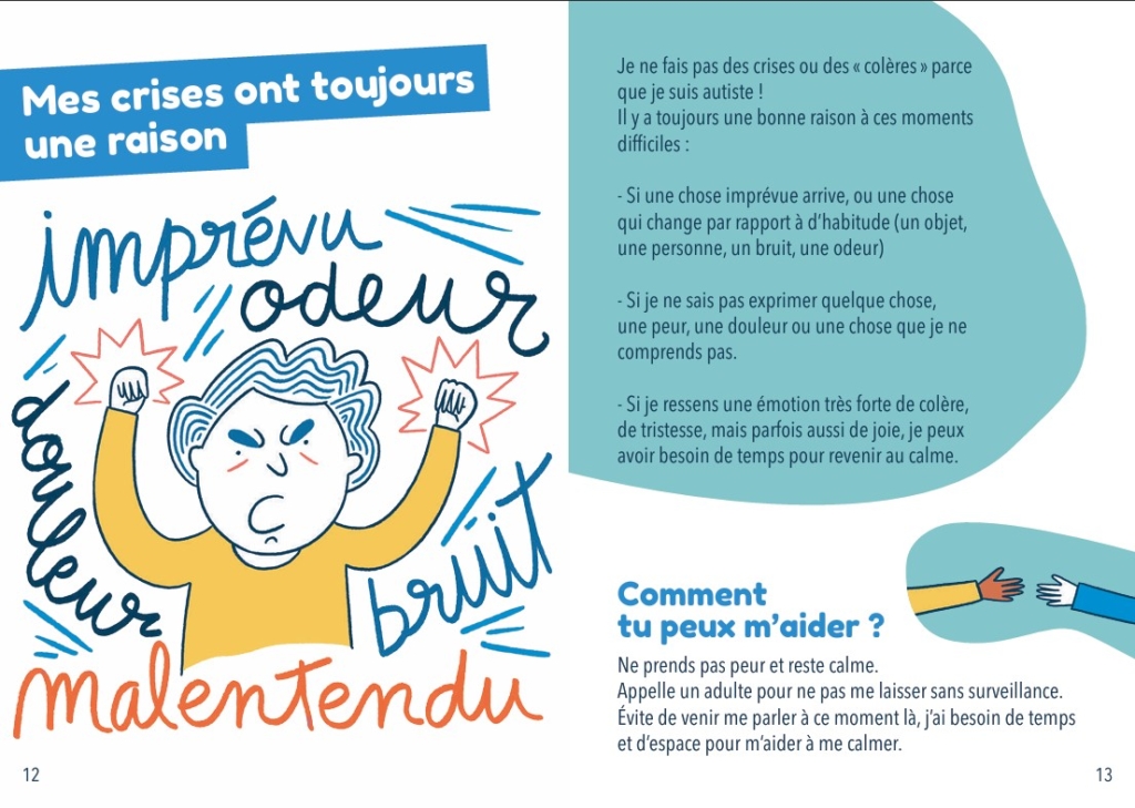 Pages 12 & 13 de la Bande Dessinée "Bougez pour l'autisme" réalisée par l'agence doo la pour le client AVA
