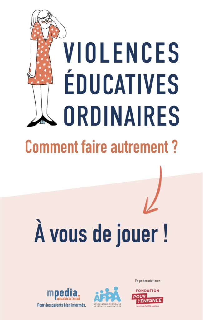 **Texte alternatif :**
Couverture d’un jeu de cartes éducatif consacré aux violences éducatives ordinaires, conçu pour sensibiliser les parents et favoriser une éducation bienveillante.